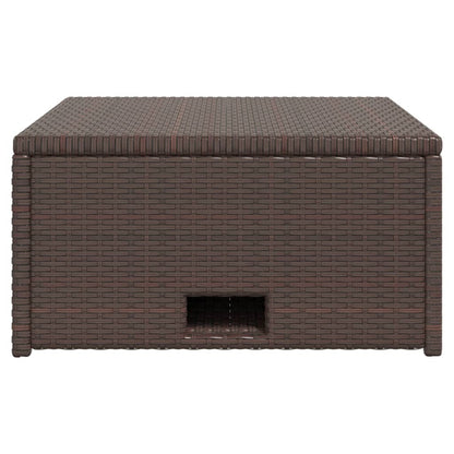 Loungeset Met Kussens Poly Rattan Bruin