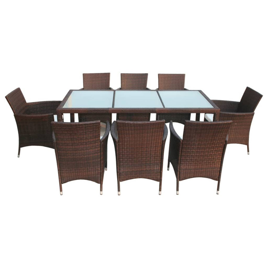 9-Delige Tuinset Met Kussens Poly Rattan 8