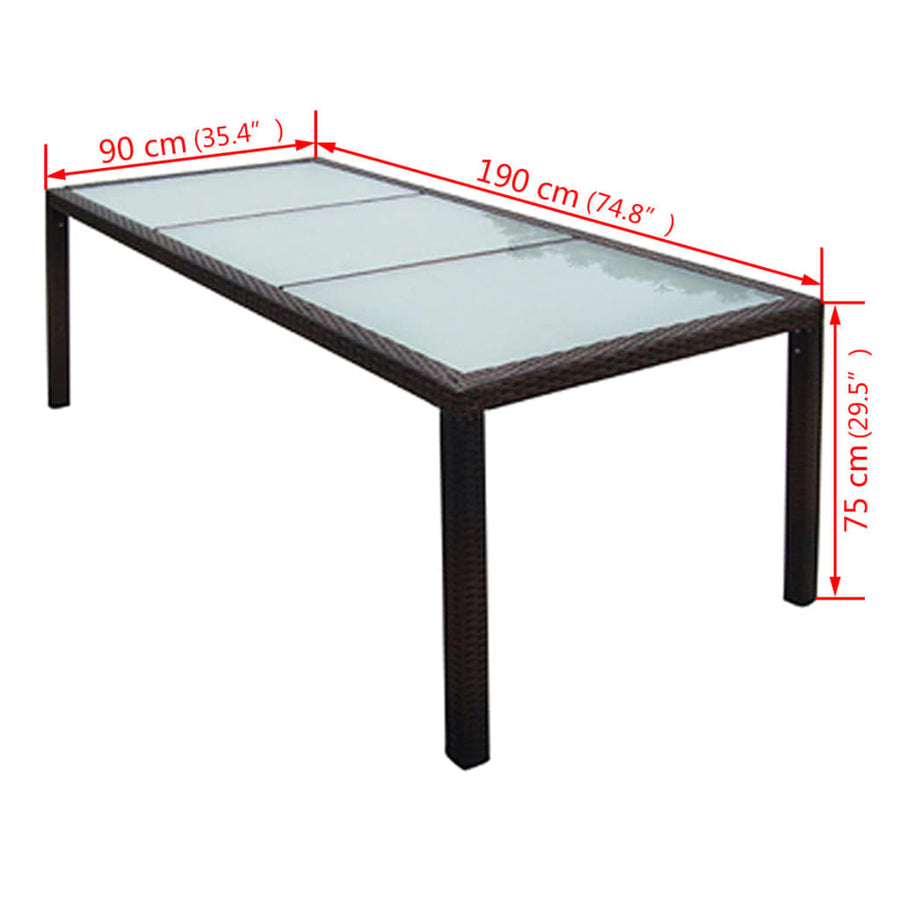 9-Delige Tuinset Met Kussens Poly Rattan 8