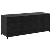 Garden storage box 150x50x60 cm poly rattan black