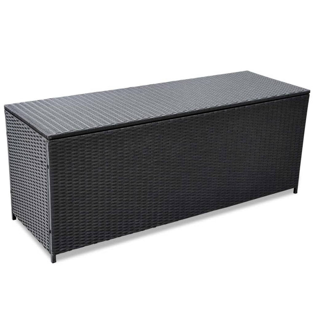 Tuinbox 150X50X60 Cm Poly Rattan Zwart