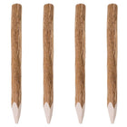 Fence posts with point 4 pcs 90 cm hazelnut wood