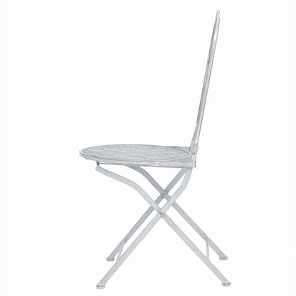 -Delige Bistroset Staal Grijs Wit
