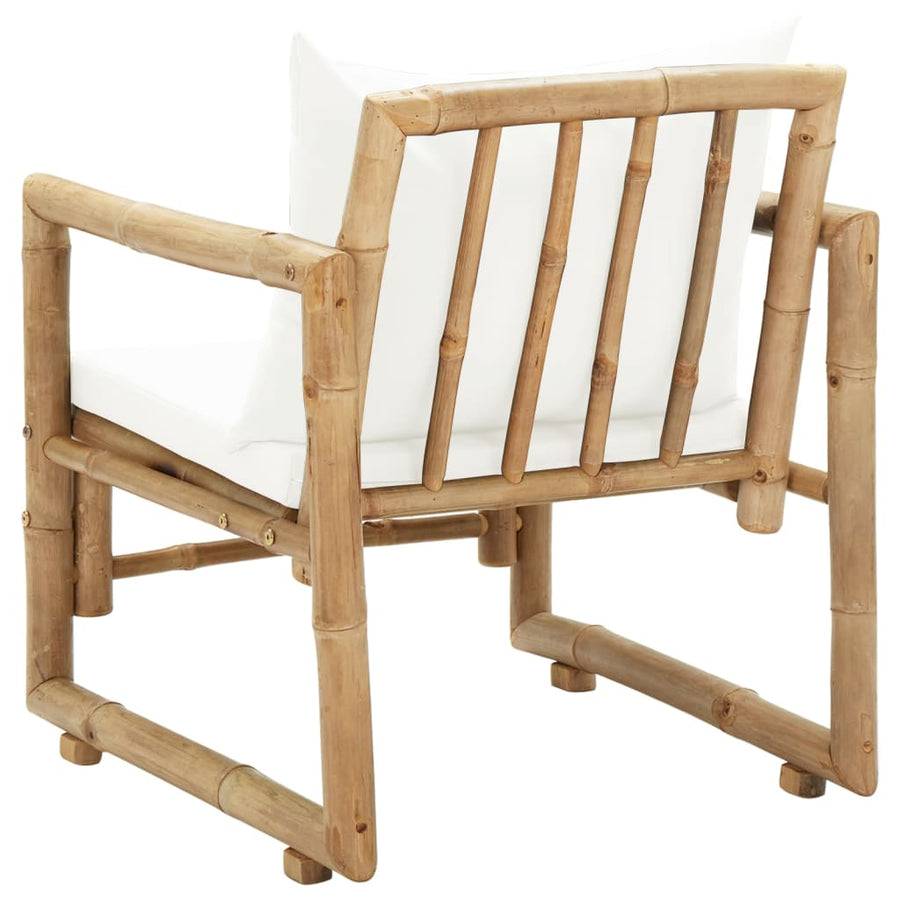 Tuinstoelen Met Kussens Bamboe Crème
