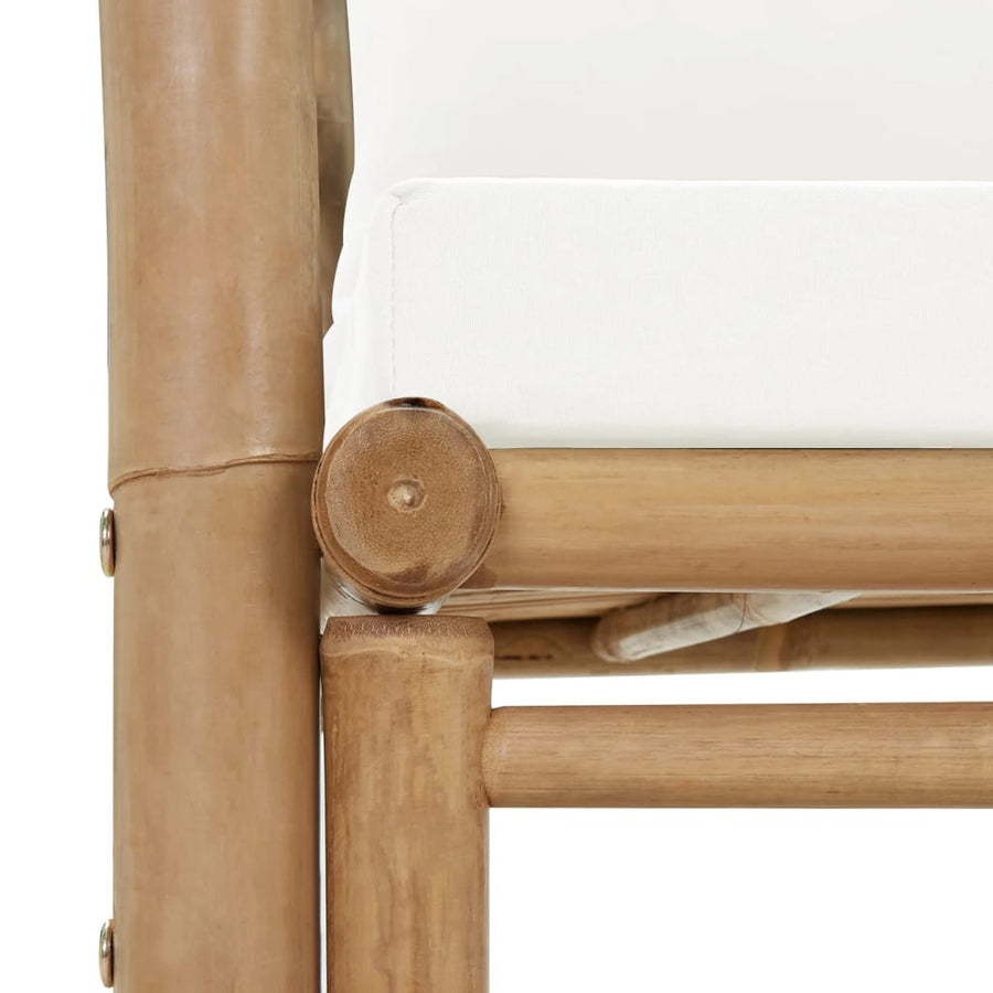 Tuinstoelen Met Kussens Bamboe Crème