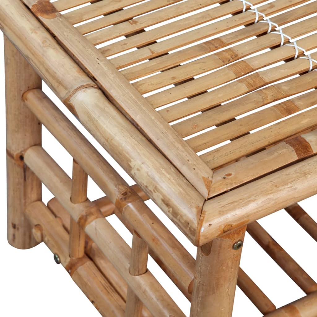 -Delige Loungeset Met Kussens Bamboe crème