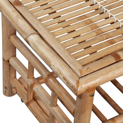 -Delige Loungeset Met Kussens Bamboe crème