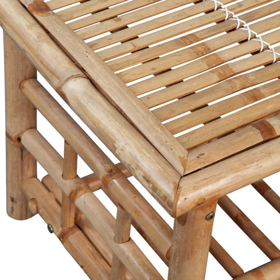-Delige Loungeset Met Kussens Bamboe crème
