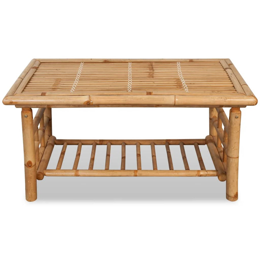-Delige Loungeset Met Kussens Bamboe crème