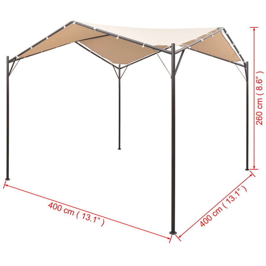 Prieel Staal 4 x 4 m Beige