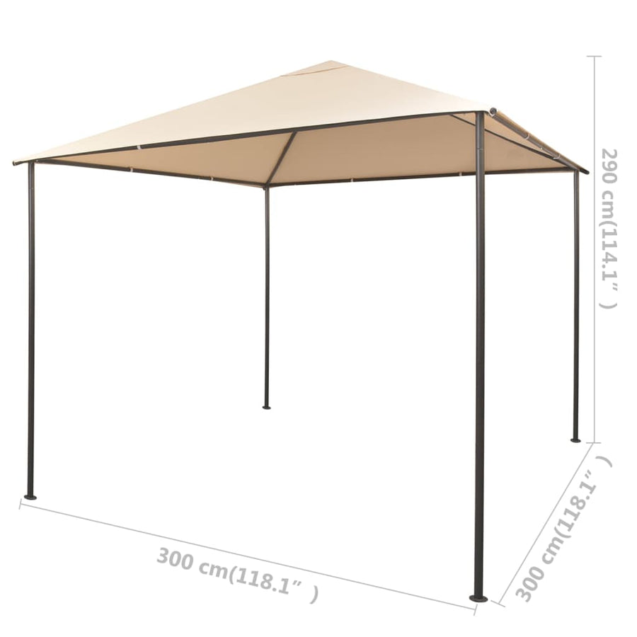 Prieel 3x3 m staal beige 3 x 3 m Beige