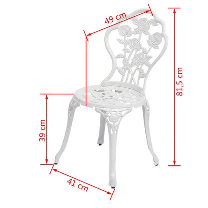 Bistrostoelen Gietaluminium Wit