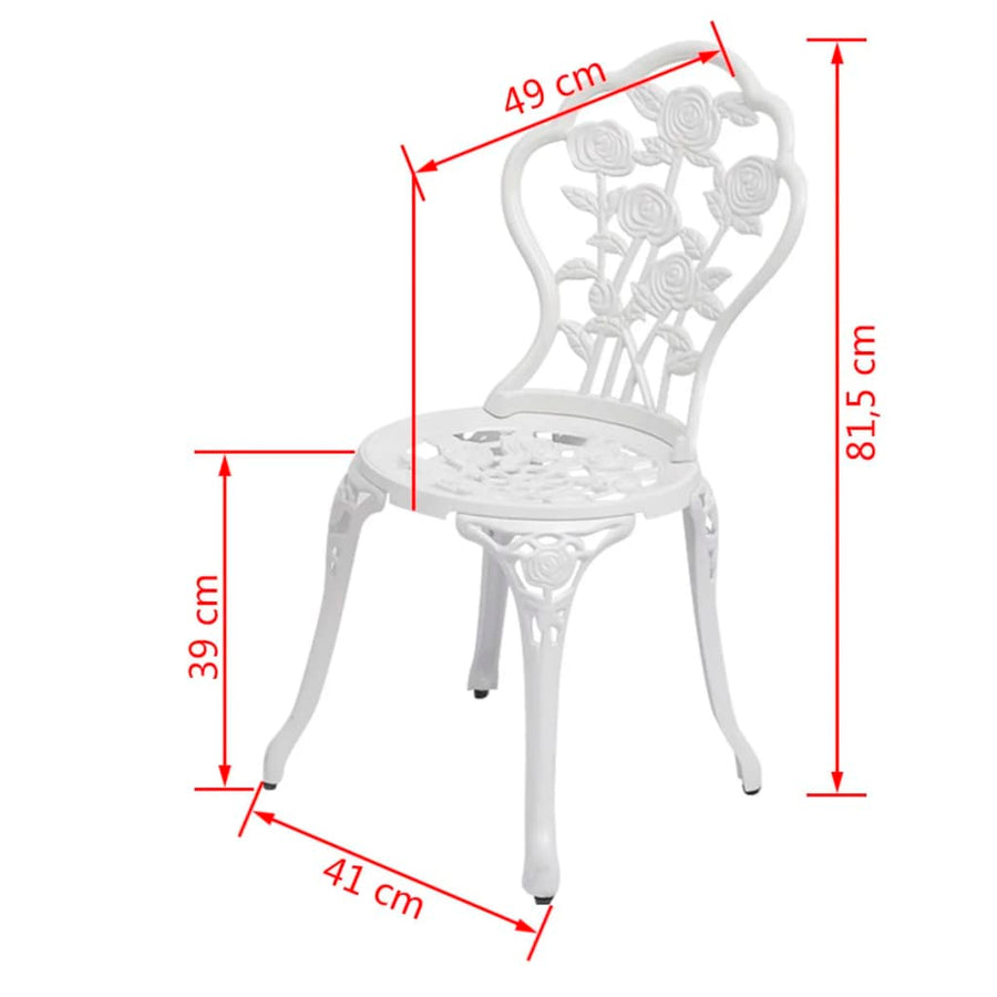 Bistrostoelen Gietaluminium Wit