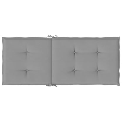 Tuinstoelkussens Rugleuning Stof 2 120 x 50 x 3 cm Grijs