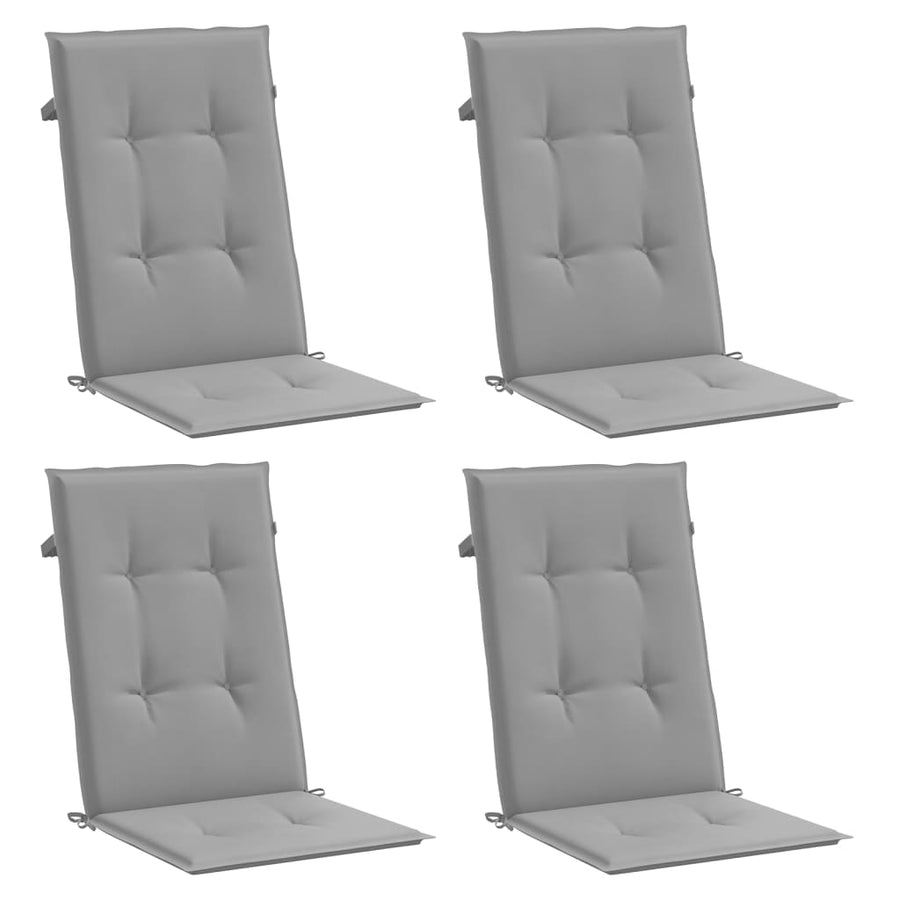 Tuinstoelkussens Hoge Rug Stof 4 120 x 50 x 3 cm Grijs