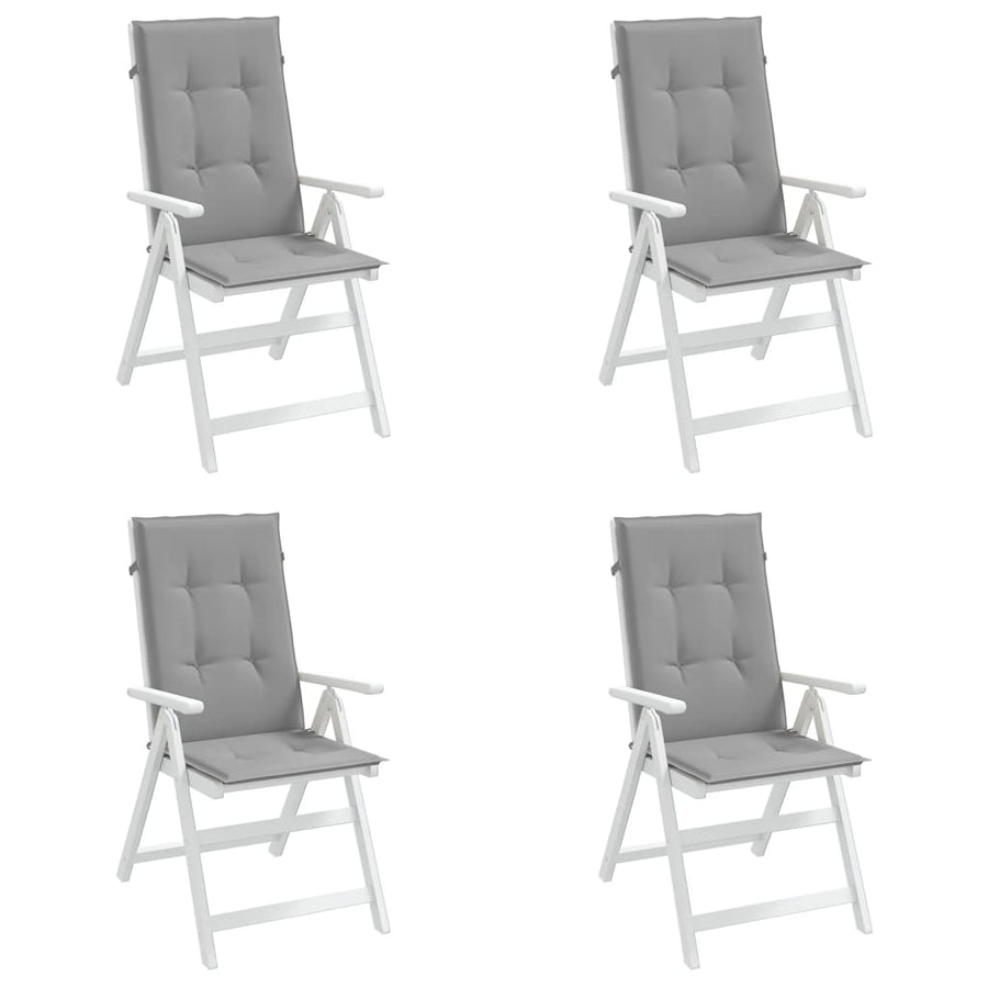 Tuinstoelkussens Hoge Rug Stof 4 120 x 50 x 3 cm Grijs
