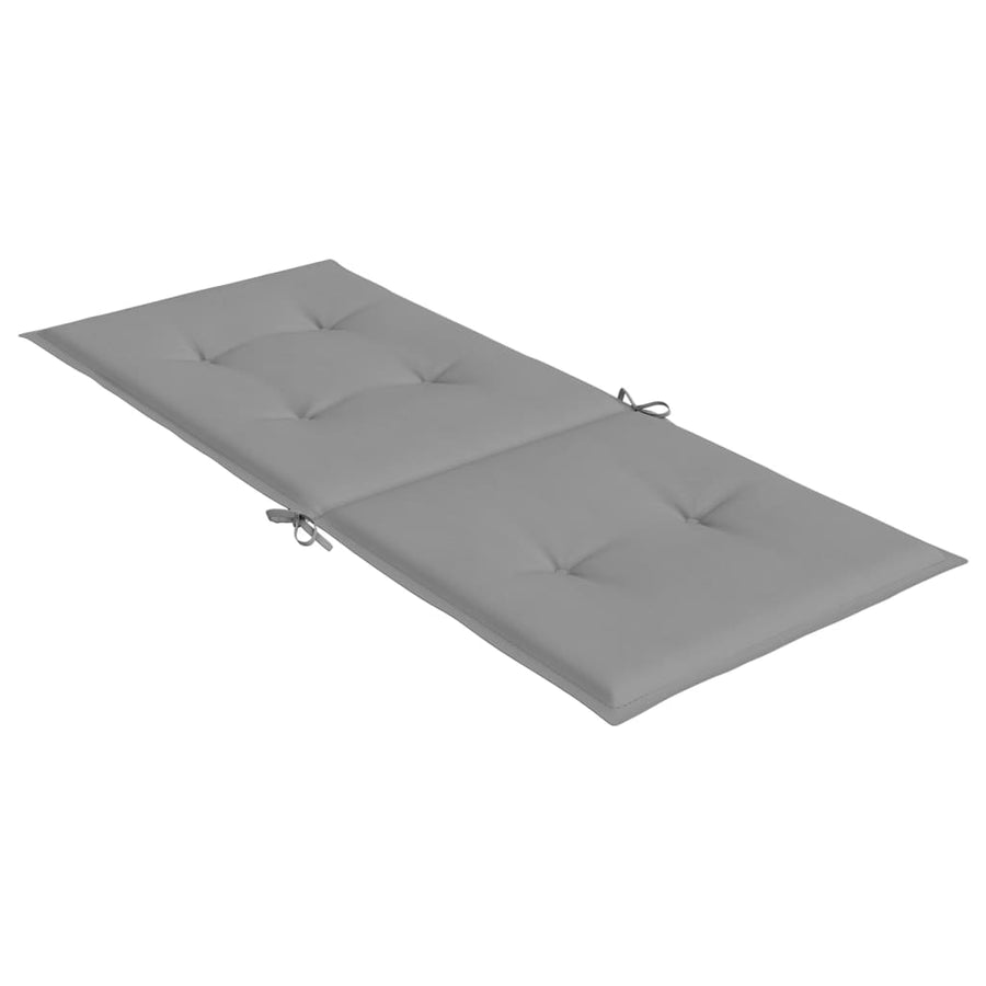 Tuinstoelkussens Hoge Rug Stof 4 120 x 50 x 3 cm Grijs