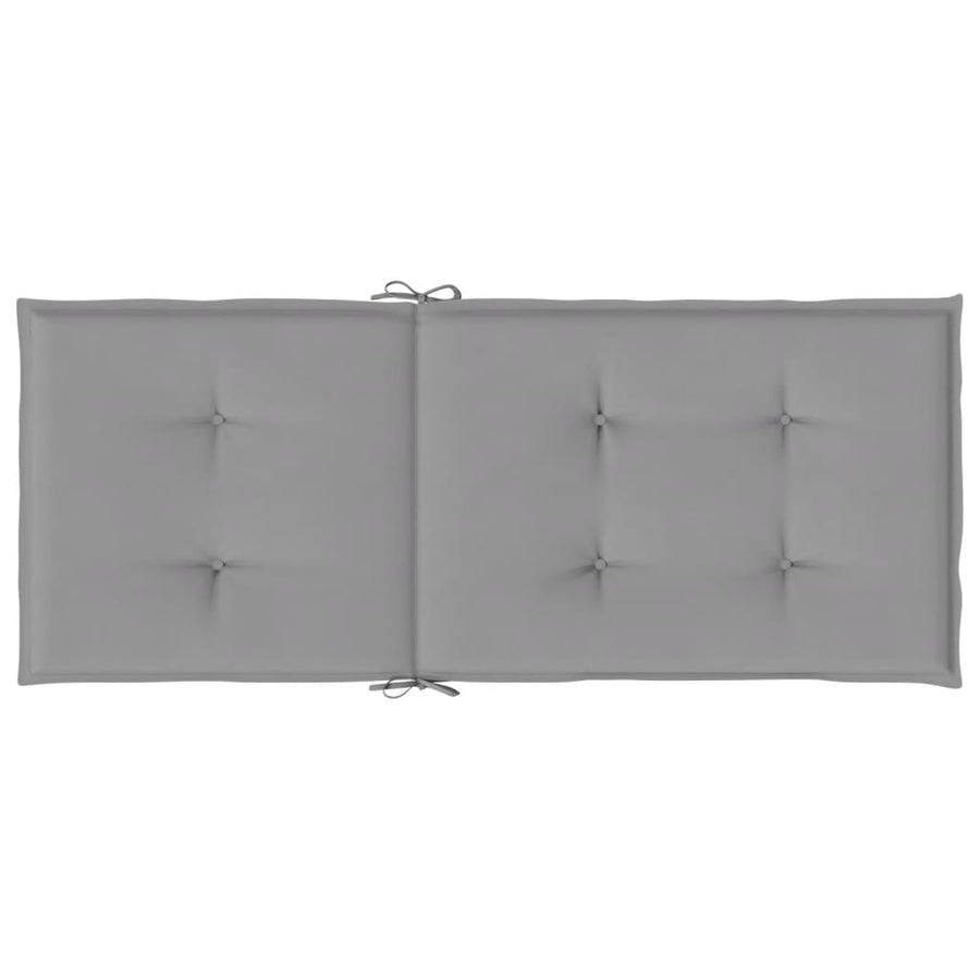 Tuinstoelkussens Hoge Rug Stof 4 120 x 50 x 3 cm Grijs