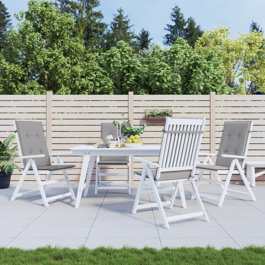 Tuinstoelkussens Hoge Rug Stof 4 120 x 50 x 3 cm Grijs