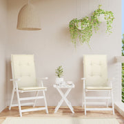 Tuinstoelkussens 6 st hoge rug 120x50x3 cm crème
