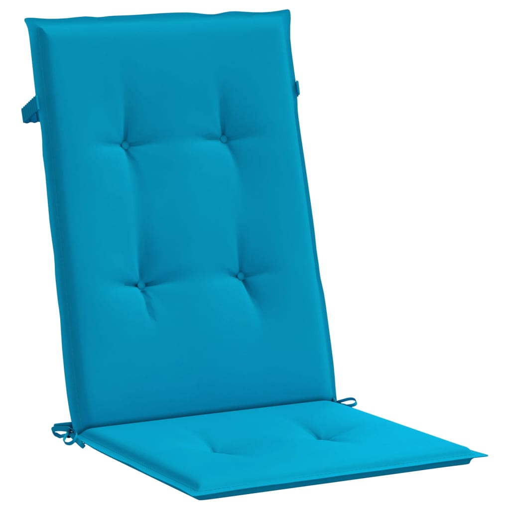 Tuinstoelkussens 2 st hoge rug 120x50x3 cm stof blauw 2 120 x 50 x 3 cm Blauw