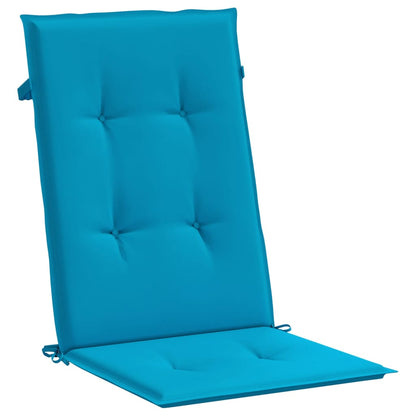 Tuinstoelkussens 2 st hoge rug 120x50x3 cm stof blauw 2 120 x 50 x 3 cm Blauw