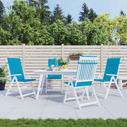 Tuinstoelkussens 4 st hoge rug 120x50x3 cm blauw