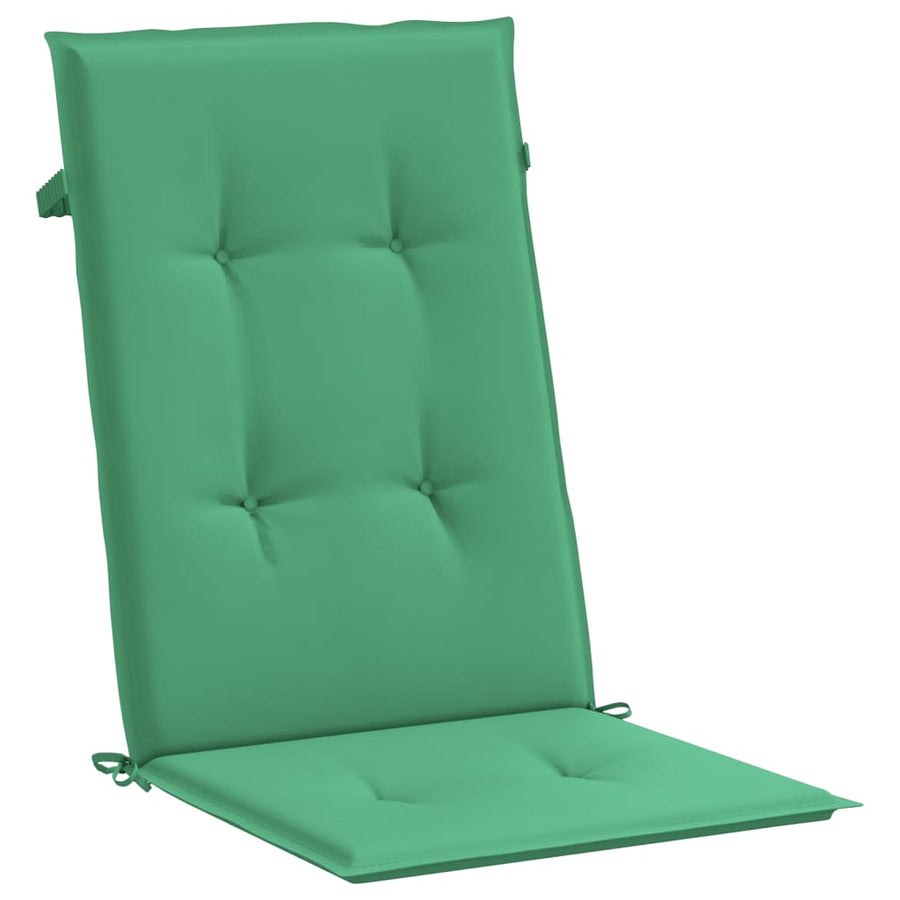 Tuinstoelkussens 2 st hoge rug 120x50x3 cm stof groen 2 120 x 50 x 3 cm Groen