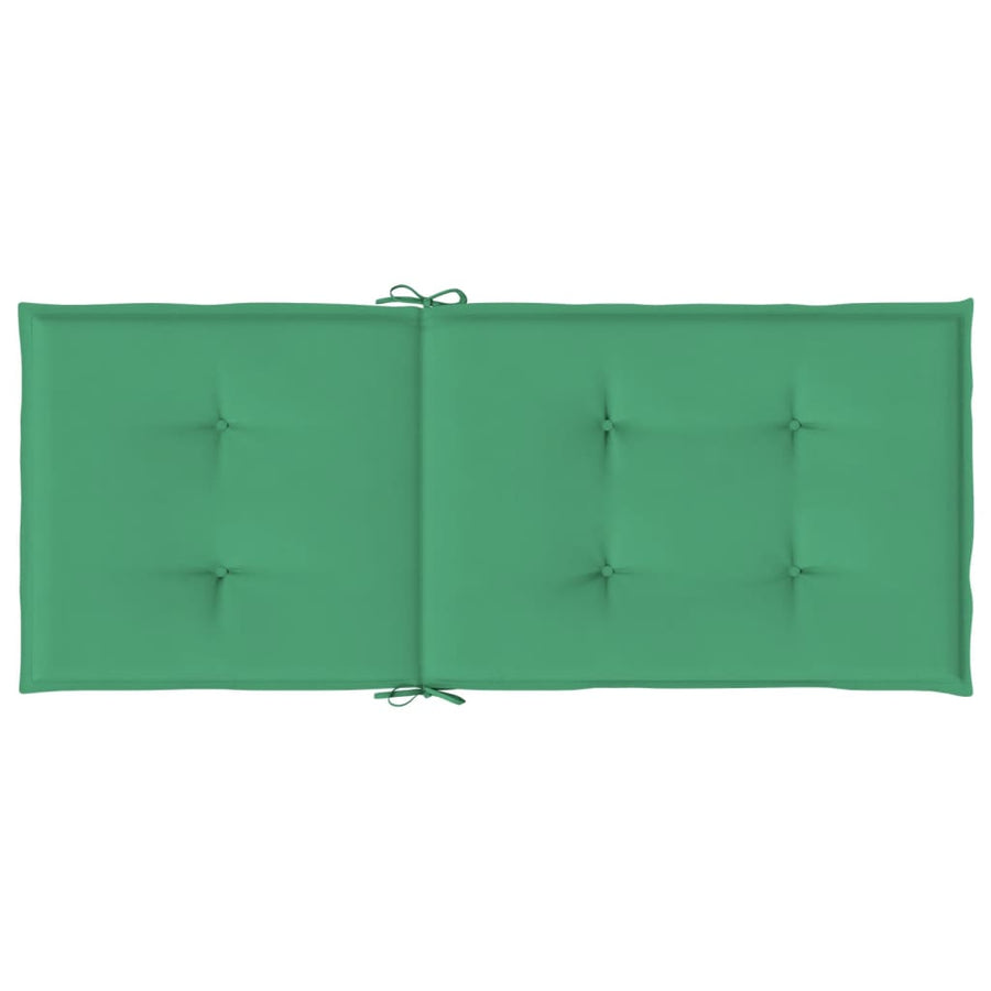 Tuinstoelkussens 2 st hoge rug 120x50x3 cm stof groen 2 120 x 50 x 3 cm Groen