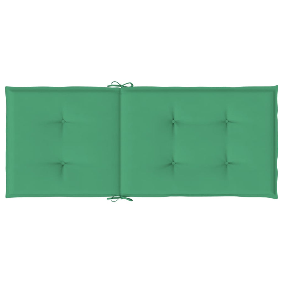 Tuinstoelkussens Hoge Rug Stof 4 120 x 50 x 3 cm Groen