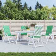 Tuinstoelkussens 4 st hoge rug 120x50x3 cm groen