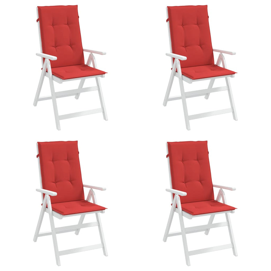 Tuinstoelkussens Hoge Rug Stof 4 120 x 50 x 3 cm Rood