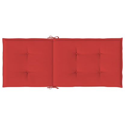 Tuinstoelkussens Hoge Rug Stof 4 120 x 50 x 3 cm Rood