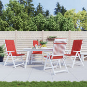 Tuinstoelkussens 4 st hoge rug 120x50x3 cm rood