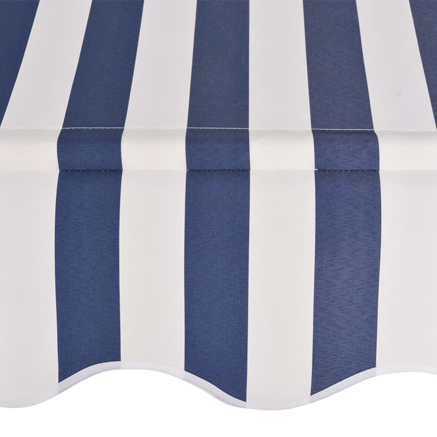 Luifel Handmatig Uittrekbaar Te Strepen 250 cm Blauw en wit