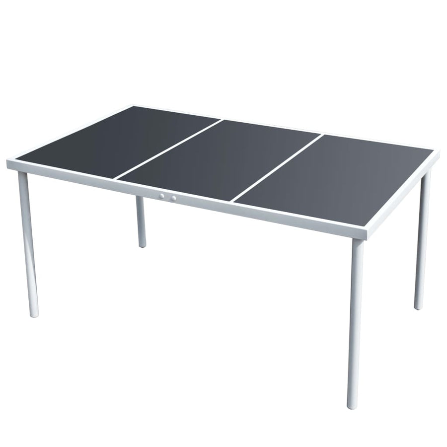 Tuintafel 50X90X74 Cm Staal Zwart 150 cm