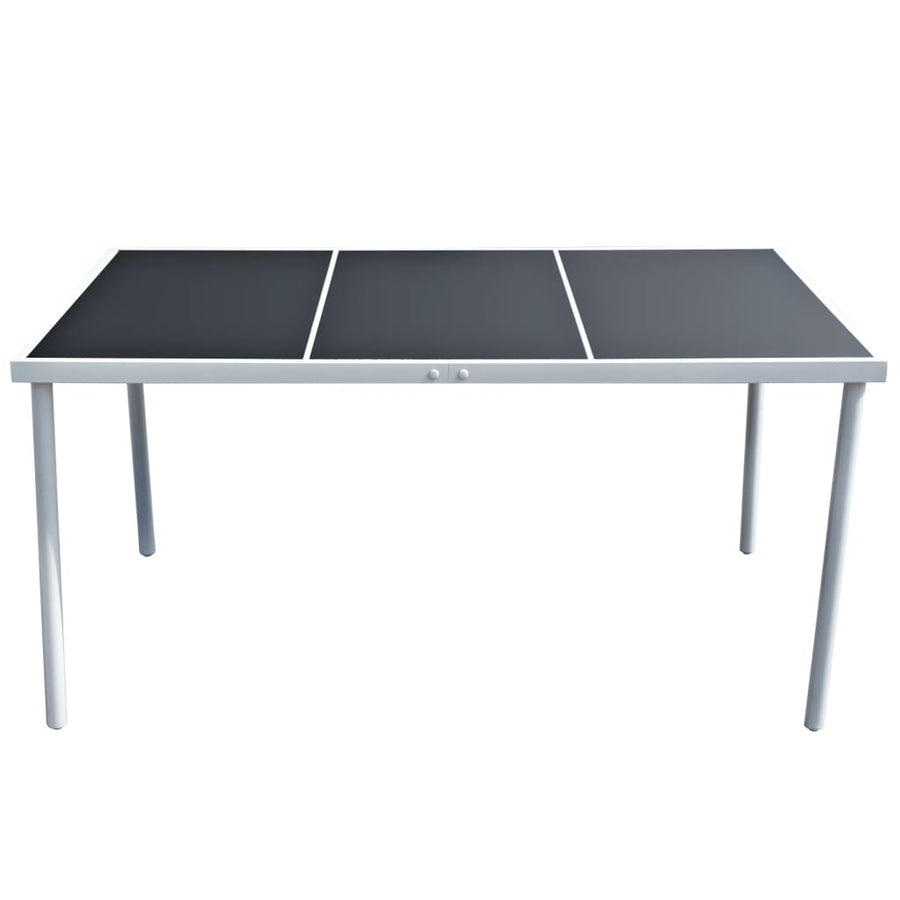 Tuintafel 50X90X74 Cm Staal Zwart 150 cm