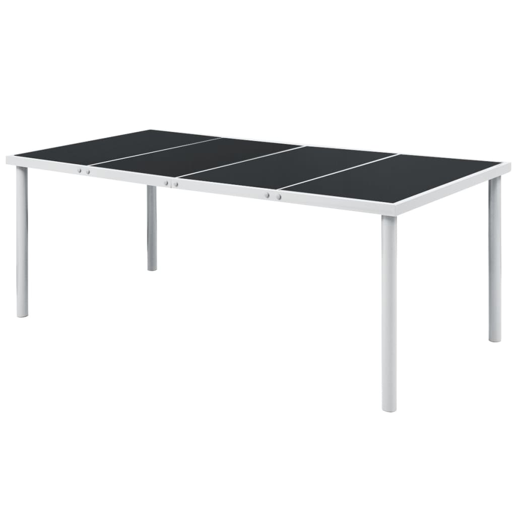 Tuintafel 90X90X74 Cm Staal Zwart 190 cm