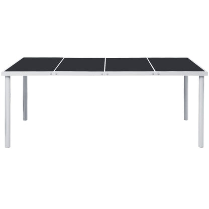Tuintafel 90X90X74 Cm Staal Zwart 190 cm