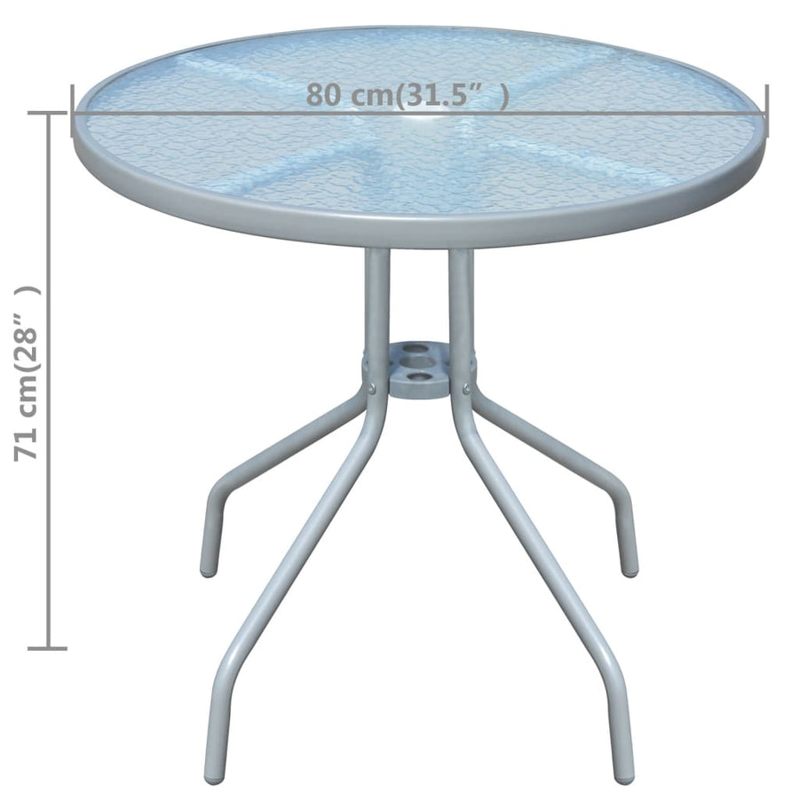 Bistrotafel 80X71 Cm Staal Grijs