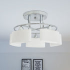 Ceiling Lamp With Elliptical Glass Shades 5xE14 200W 5