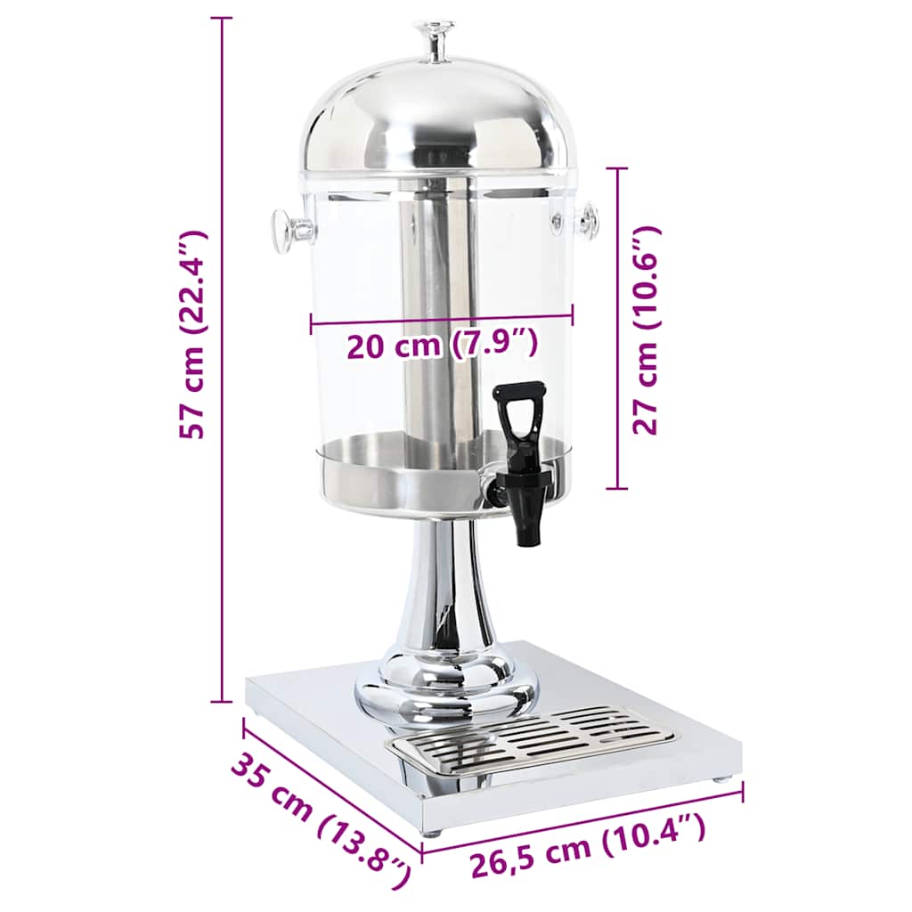 Sapdispenser Roestvrij Staal 8 L