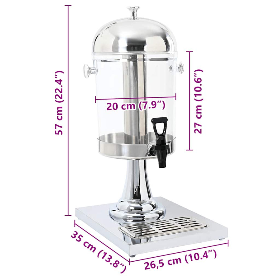 Sapdispenser Roestvrij Staal 8 L