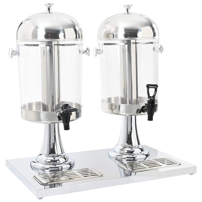 Dubbele Sapdispenser Roestvrij Staal 2X8 L