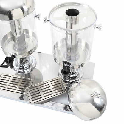 Dubbele Sapdispenser Roestvrij Staal 2X8 L