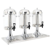Drievoudige Sapdispenser Roestvrij Staal 3X8 L
