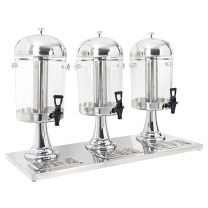 Drievoudige Sapdispenser Roestvrij Staal 3X8 L