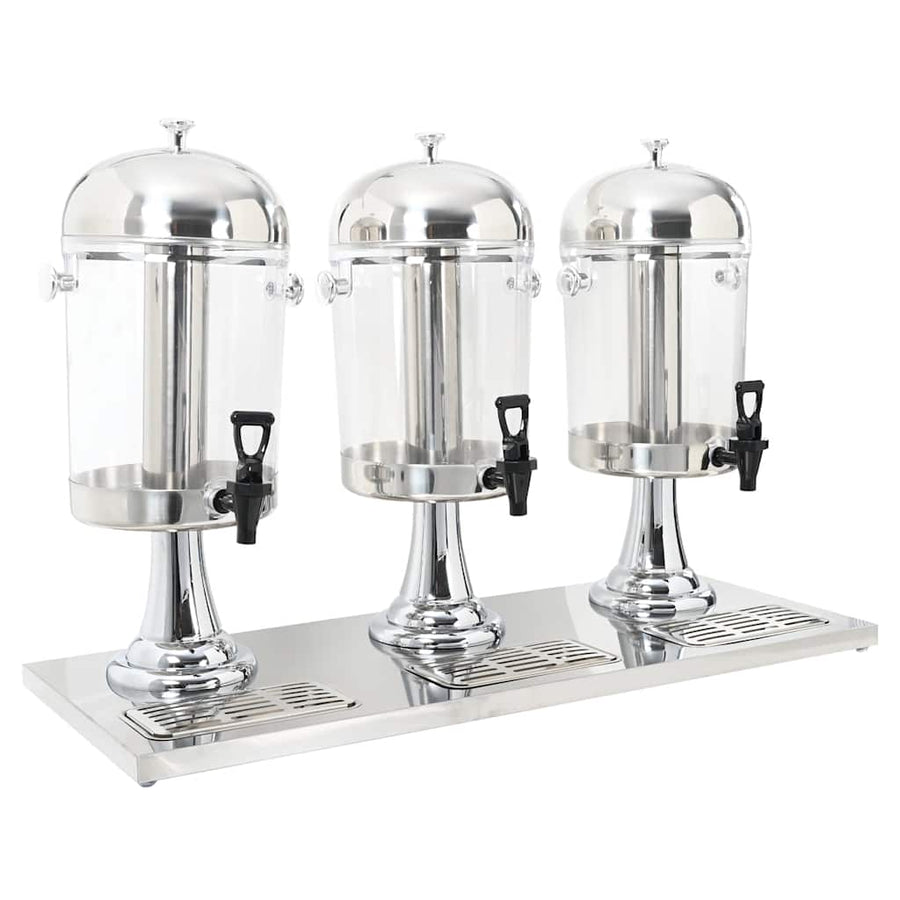 Drievoudige Sapdispenser Roestvrij Staal 3X8 L