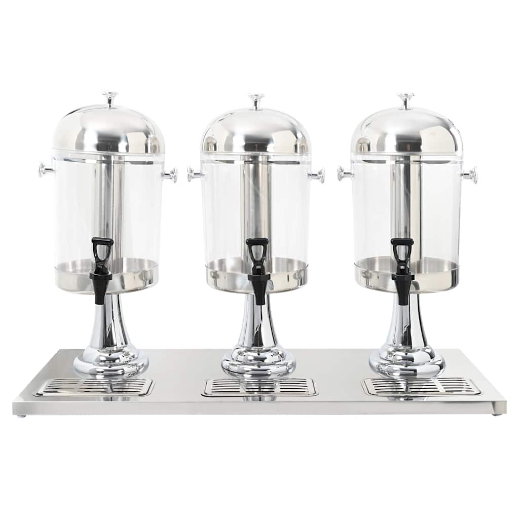 Drievoudige Sapdispenser Roestvrij Staal 3X8 L