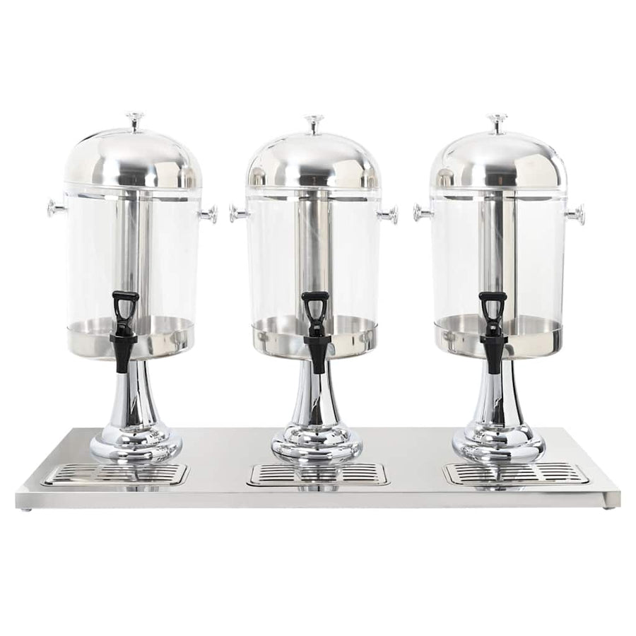 Drievoudige Sapdispenser Roestvrij Staal 3X8 L